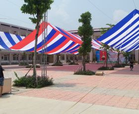 Dù 3 mái dành cho không gian sân trường rộng